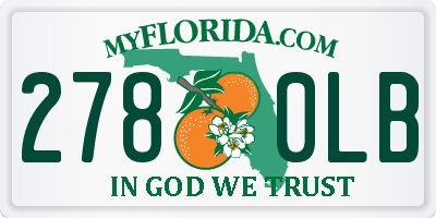 FL license plate 2780LB
