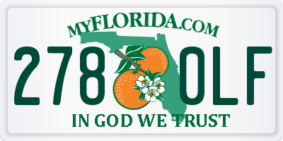 FL license plate 2780LF