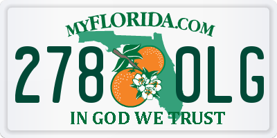 FL license plate 2780LG