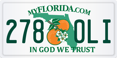 FL license plate 2780LI