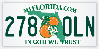 FL license plate 2780LN