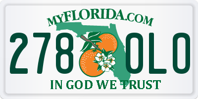 FL license plate 2780LO