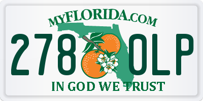 FL license plate 2780LP