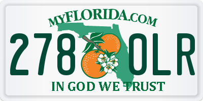 FL license plate 2780LR