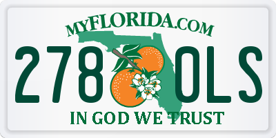 FL license plate 2780LS