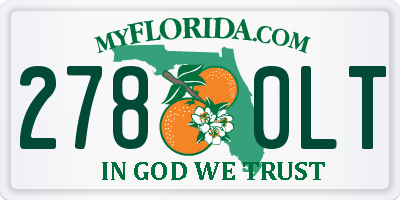 FL license plate 2780LT