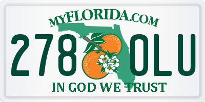 FL license plate 2780LU