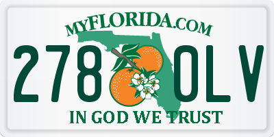 FL license plate 2780LV