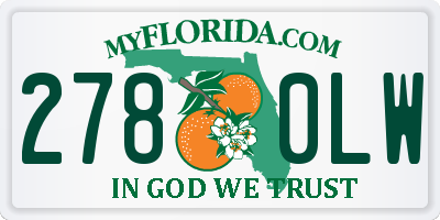 FL license plate 2780LW