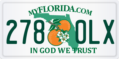 FL license plate 2780LX