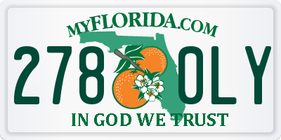 FL license plate 2780LY