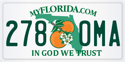 FL license plate 2780MA
