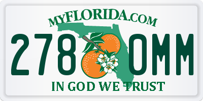 FL license plate 2780MM