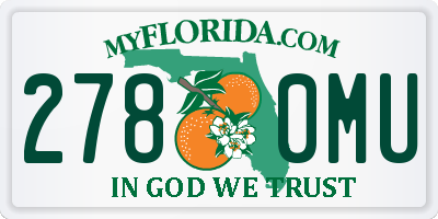 FL license plate 2780MU