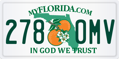 FL license plate 2780MV