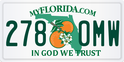 FL license plate 2780MW