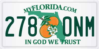 FL license plate 2780NM