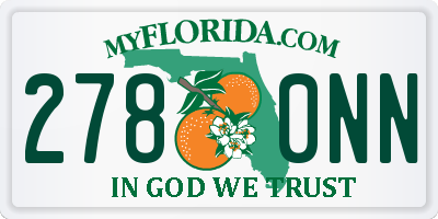 FL license plate 2780NN