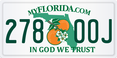FL license plate 2780OJ