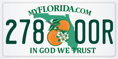 FL license plate 2780OR