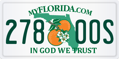 FL license plate 2780OS