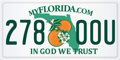 FL license plate 2780OU