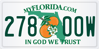 FL license plate 2780OW