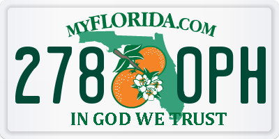 FL license plate 2780PH