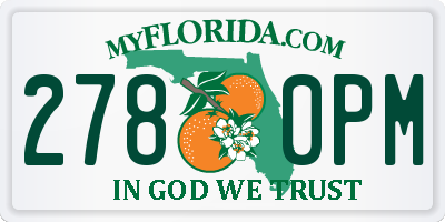 FL license plate 2780PM