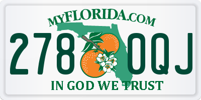 FL license plate 2780QJ