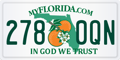 FL license plate 2780QN