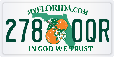 FL license plate 2780QR