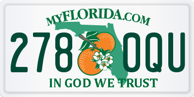 FL license plate 2780QU