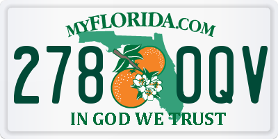 FL license plate 2780QV