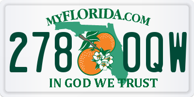 FL license plate 2780QW