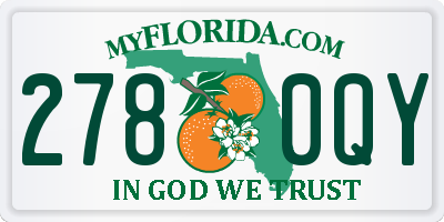 FL license plate 2780QY