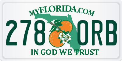 FL license plate 2780RB