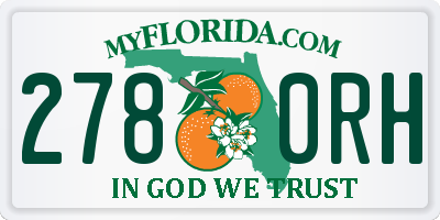 FL license plate 2780RH