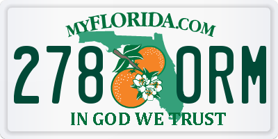 FL license plate 2780RM
