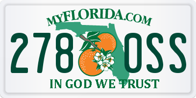 FL license plate 2780SS