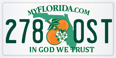 FL license plate 2780ST