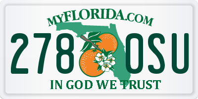 FL license plate 2780SU