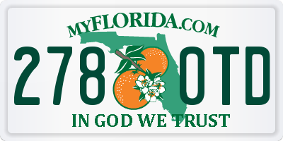 FL license plate 2780TD