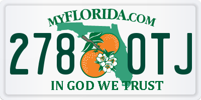 FL license plate 2780TJ