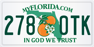 FL license plate 2780TK