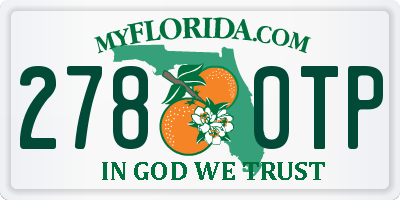 FL license plate 2780TP