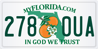 FL license plate 2780UA