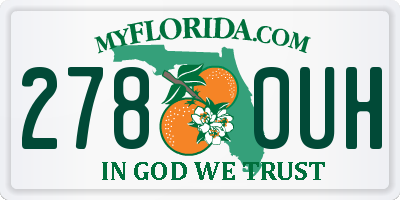 FL license plate 2780UH