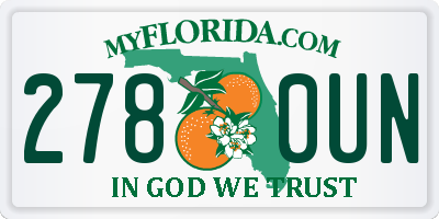 FL license plate 2780UN