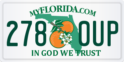 FL license plate 2780UP